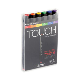 Touch Twin Marker - sæt m/6 populære kla... - Touch