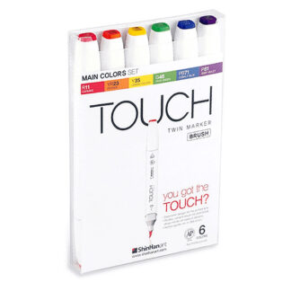 Touch Twin Marker Brush - sæt m/6 populæ... - Touch