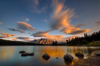 Two Jack Lake Sunset - Picment