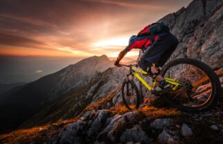 Golden hour high alpine ride - Picment