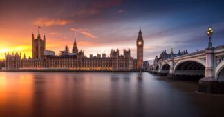 London Palace of Westminster Sunset - Picment