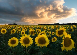 Sunflowers in Sweden. - Picment