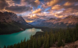 Peyto Lake at Dusk - Picment