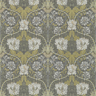 Honeysuckle & Tulip - Charcoal/Gold - Morris & Co