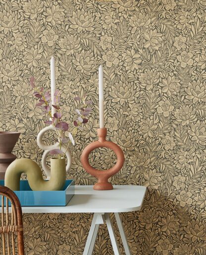 Vintage Flowers - Brown - Eijffinger