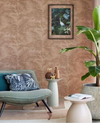 Blurry Palm Leaves - Dusty Rose - Eijffinger