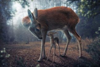 Mother and Fawn - Picment