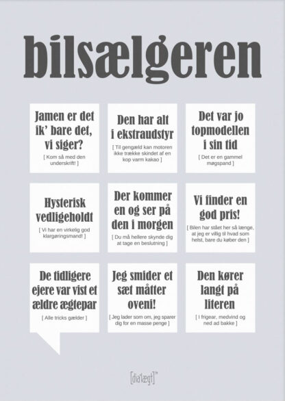 Bilsælgeren-50 x 70 - Dialægt