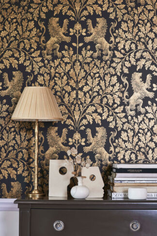 Boscobel Oak - Metallic Antique Gold & Black - Cole and Son