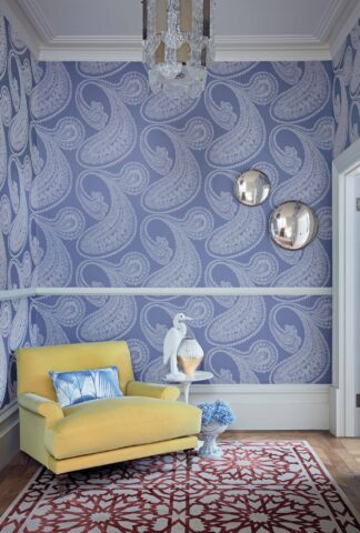 Rajapur Flock - Hyacint & White - Cole and Son
