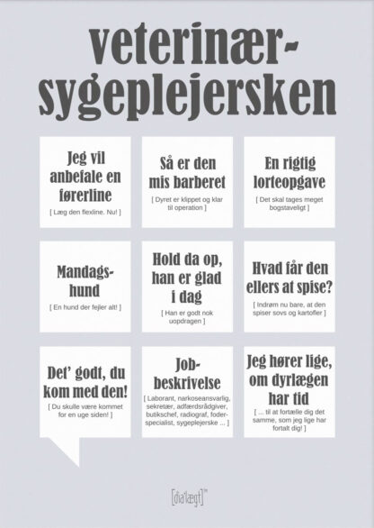 Veterinær Sygeplejersken -50 x 70 - Dialægt