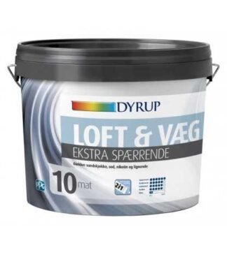 Dyrup Loft & Væg Ekstra Spærrende 2-i-1 4,5 L hvid Gl. 10 - Dyrup