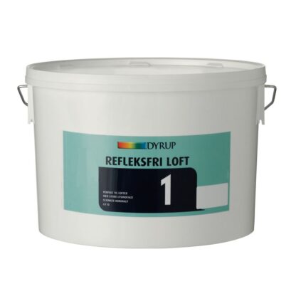 DYRUP Loftmaling Refleksfri Lys Råhvid 8014 Glans 01 10 Liter - Hvid