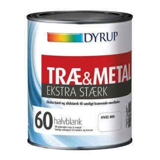 DYRUP Træ & Metal maling Ekstra Stærk Glans 60 Halvblank 1 Liter - Hvid (800)