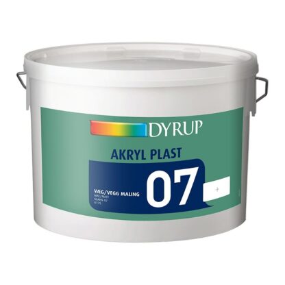 DYRUP Vægmaling Akryl Plast glans 07 10 Liter - Hvid