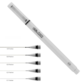 Winsor & newton fineliner - sort 0,1 - Winsor & Newton