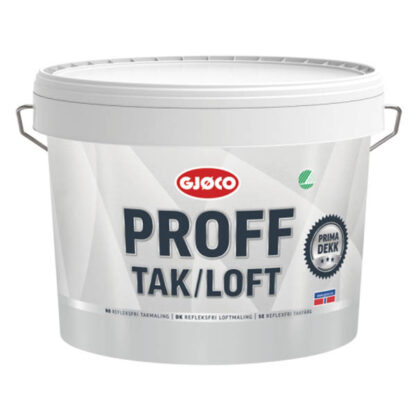 Gjøco tak/loft - refleksfri loftmaling 2,7 liter - Gjøco tak og loftmaling