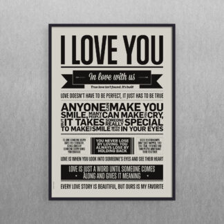 I LOVE YOU - WARM GREY - I LOVE MY TYPE