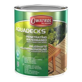 Owatrol Aquadecks Vandbaseret træ finish 2.5 Liter - 2,5 liter - Teak