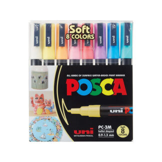 Uni Posca 8 stk. / PC3MX8 / soft farver ... - Uni Posca