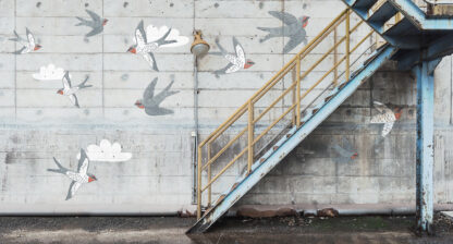 Stairway Graffiti - Swallow - Rebel Walls