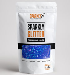 Safir Blå Glitter / Glimmer - Sparkly