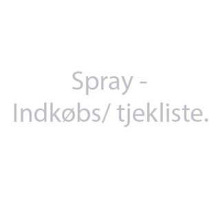 Indkøbs/- tjekliste til spray reparation... 2 stk. (189 kr. pr. stk.) Kun - 163763