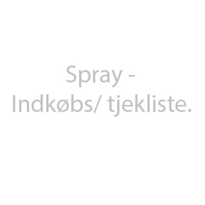 Indkøbs/- tjekliste til spray reparation... 1 stk. - HC Farver