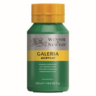 Winsor & Newton Galeria Permanent green middle Akrylfarve 500 ml